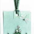 Quilling frog tag