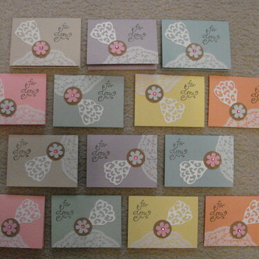 Pastel doily RFKC cards