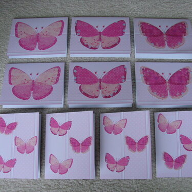pink butterfly cards