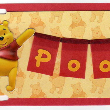 Pooh license plate