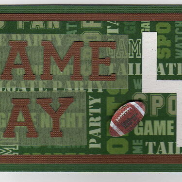 Game Day license plate