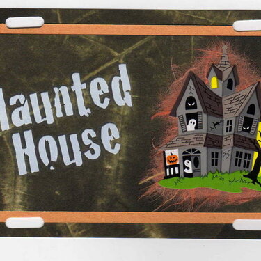 haunted house license plate