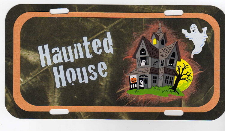 haunted house license plate