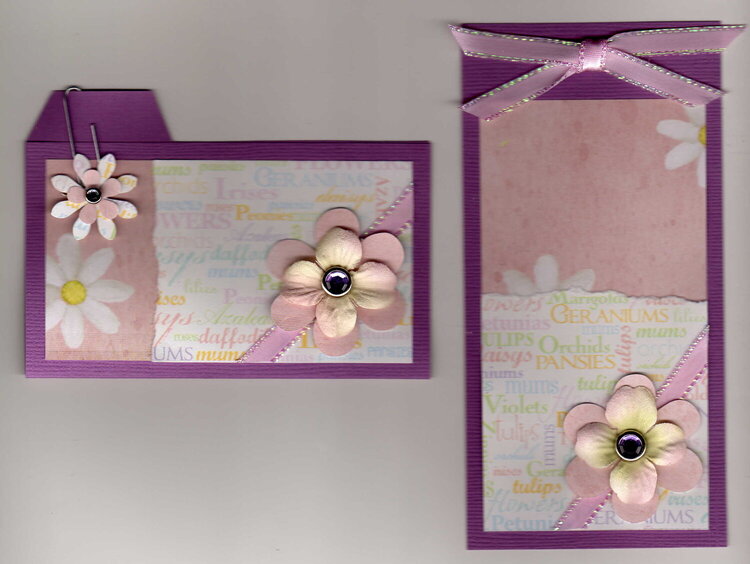 flower tag and file folder