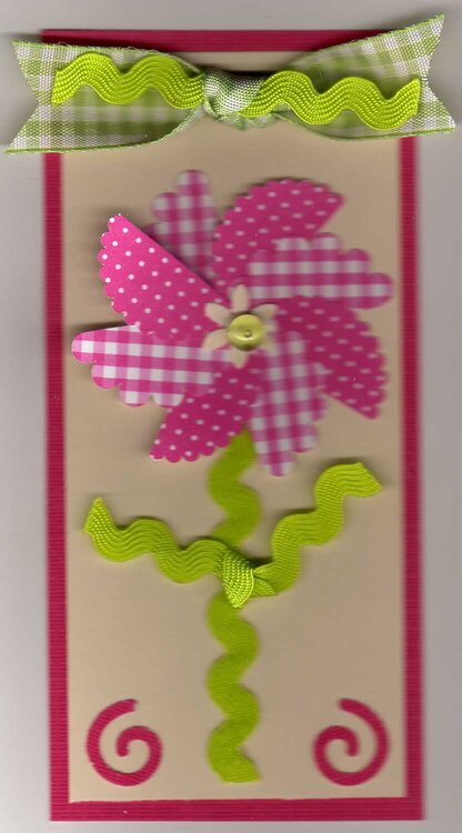 Pinwheel flower tag