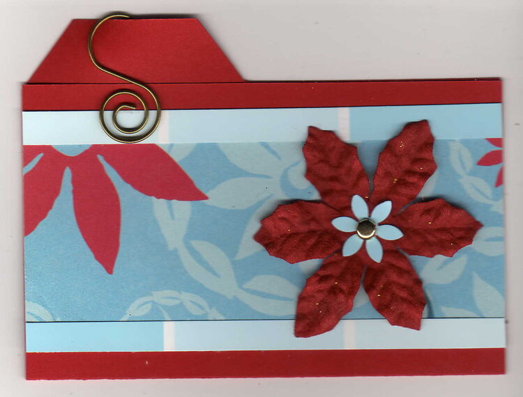 poinsettia paint chip folder