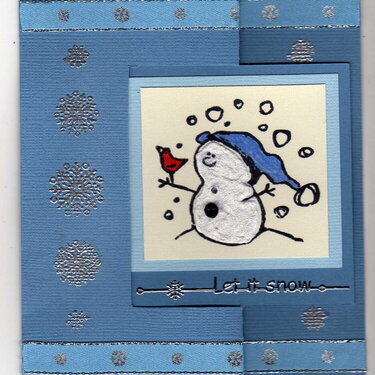 snowman flip card