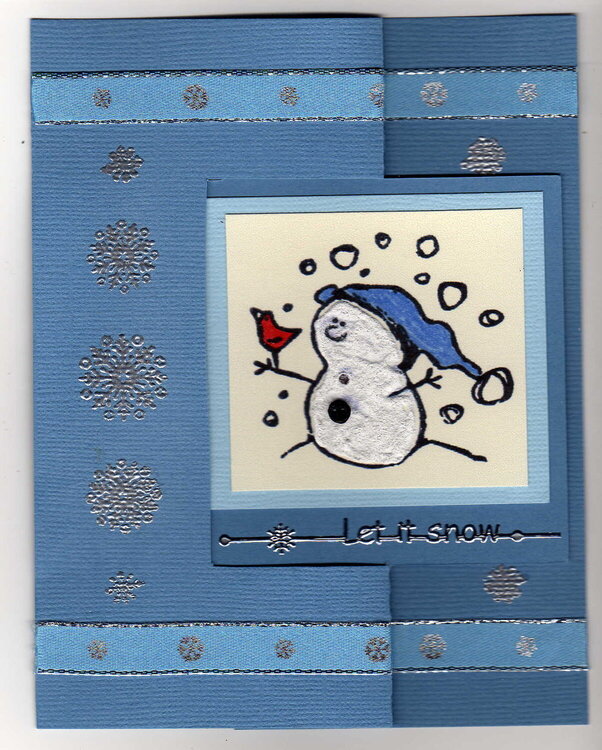 snowman flip card