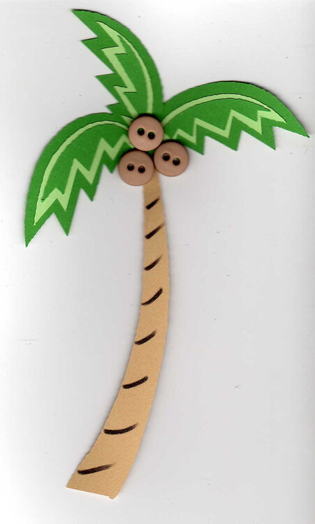 Palm tree paper piecing
