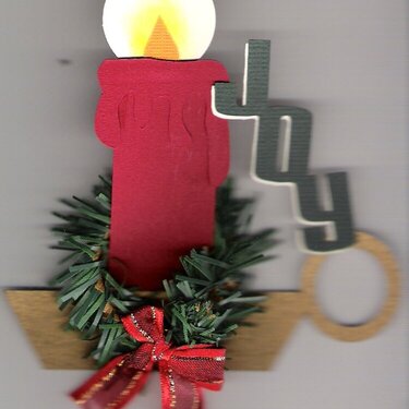 paper pieced xmas candle
