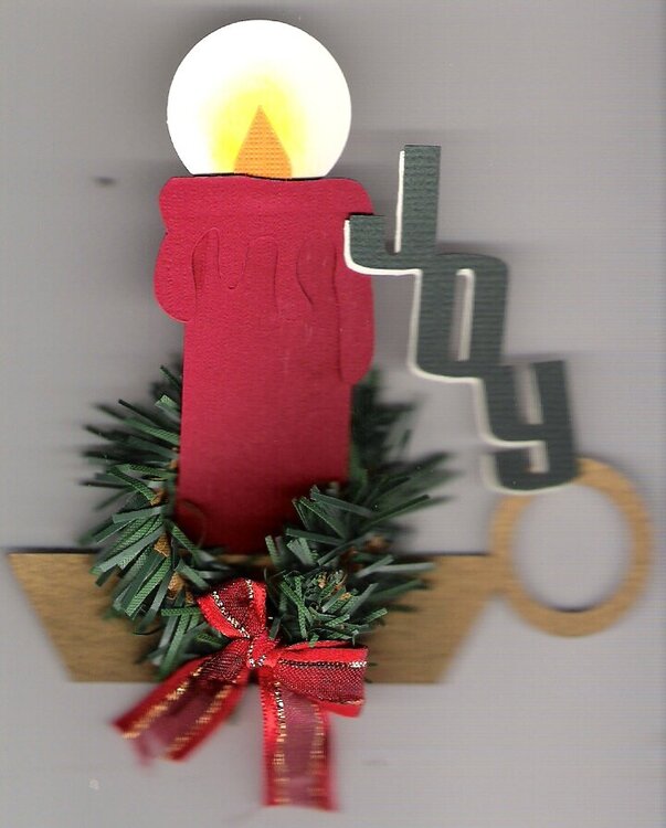 paper pieced xmas candle