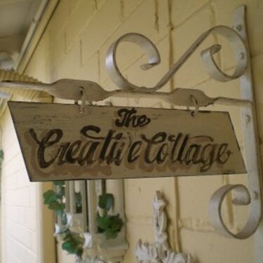 Sign outside my Creative Cotttage.