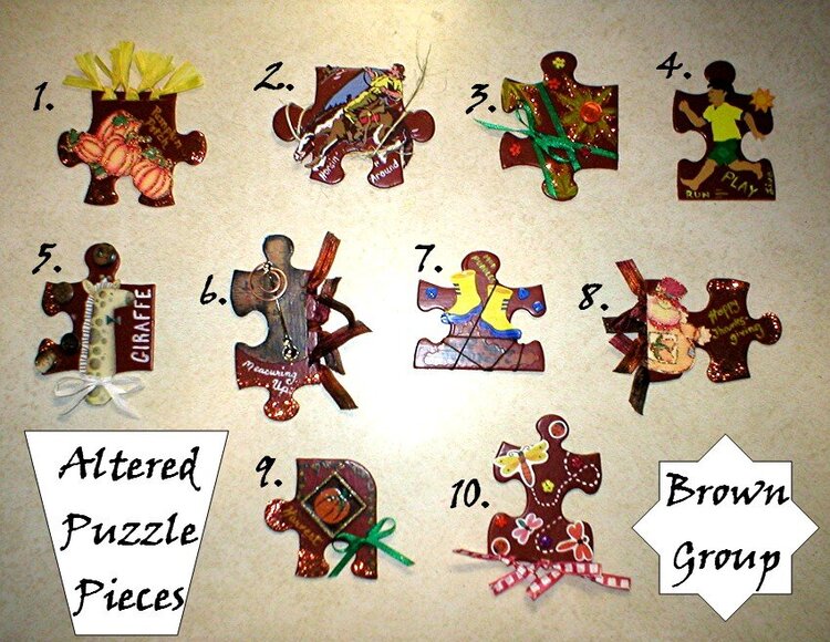 Altered Puzzle Pieces -  Brown Category