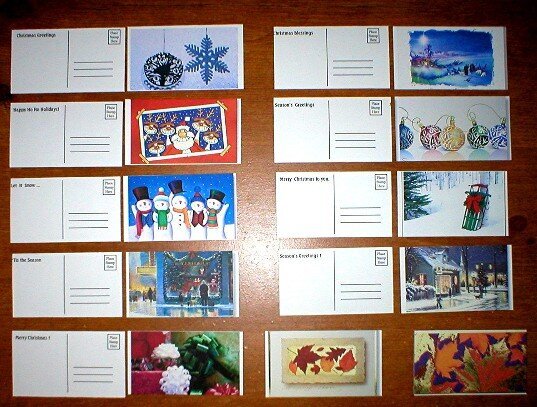 Mini Postcards for the Holidays