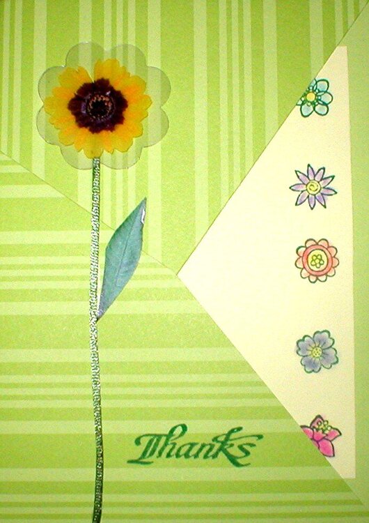 Bouquet of Thanks - layered card