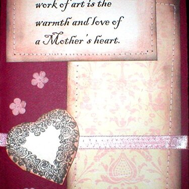 A Mother&#039;s Heart - sewn card