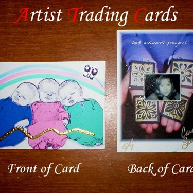 My first Artist Trading Card (ATC)