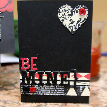 Be Mine} Valentine card