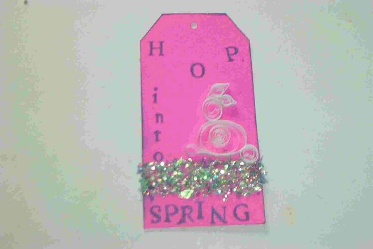 quilling spring tag