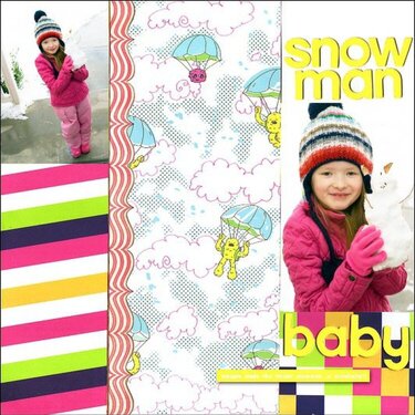 Seasonal Layouts : snowman baby