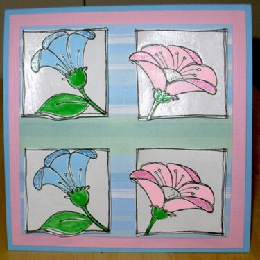 Pastel flower card