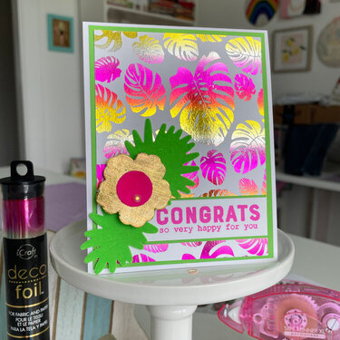 Summery Congrats Card with Deco Foil