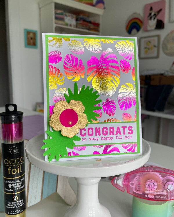 Summery Congrats Card with Deco Foil