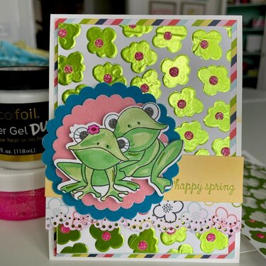 Happy Spring Card with Deco Foil