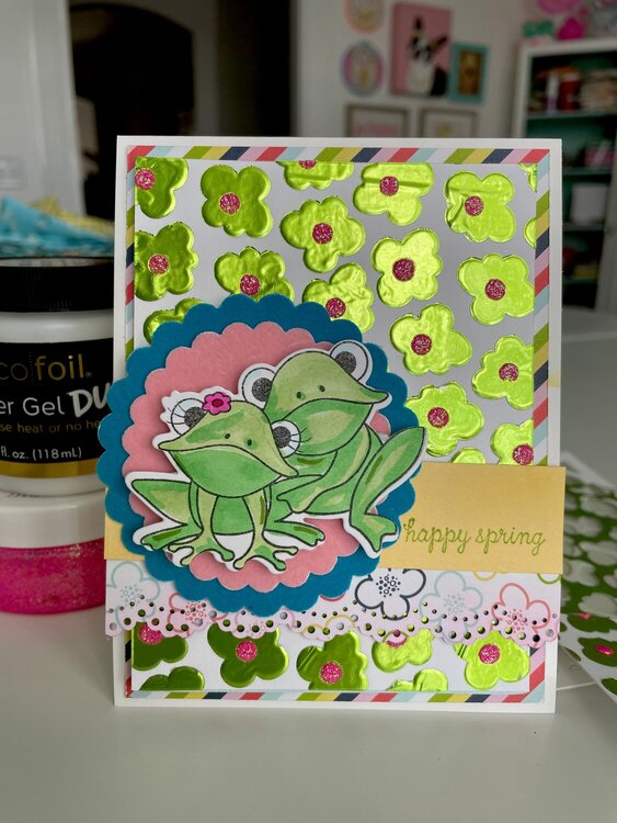 Happy Spring Card with Deco Foil
