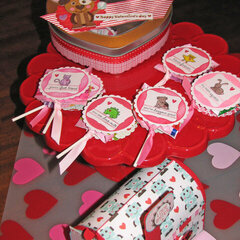 Valentine Sucker Tin & Mailbox Set