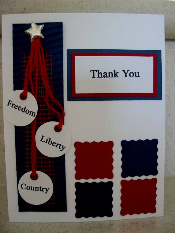 Military Thank You Card