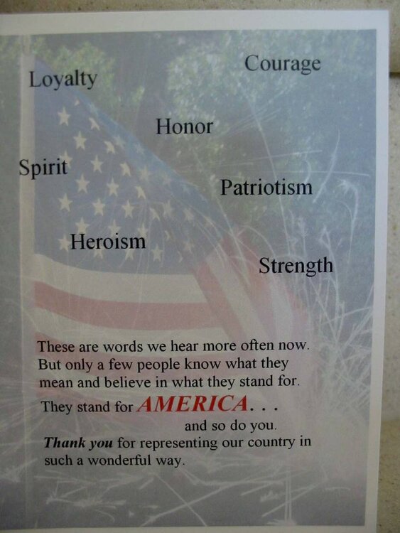 Military Thank You Card
