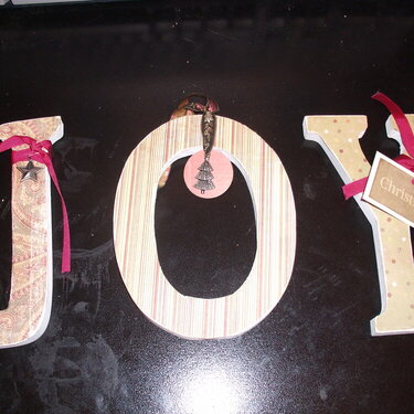 &quot;Joy&quot; wooden letters