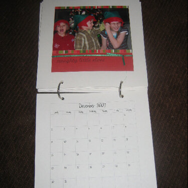 dec 2007 calendar page