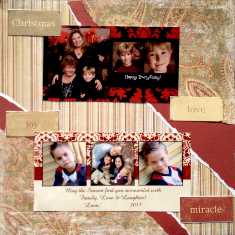 Christmas Cards 2011- burgundy &amp; beige