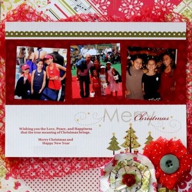 Christmas Card Red Floral