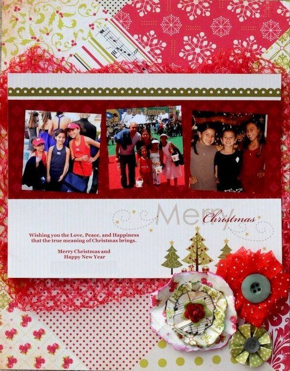 Christmas Card Red Floral