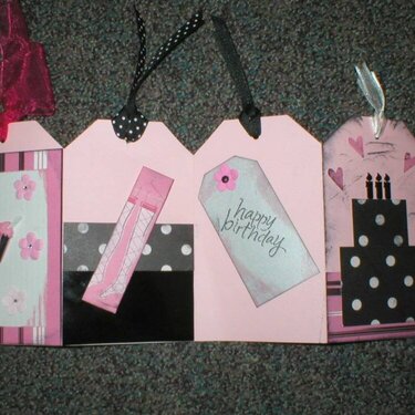 Girlie Tag Book Birthday Card