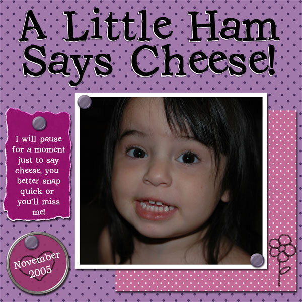 A Little Ham Says Cheese!