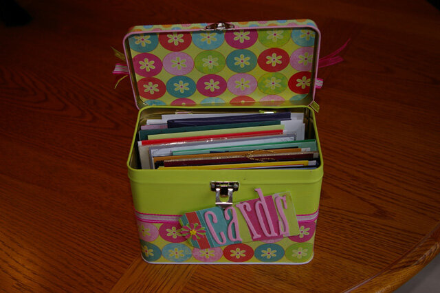 Altered Lunch Pail for Cards