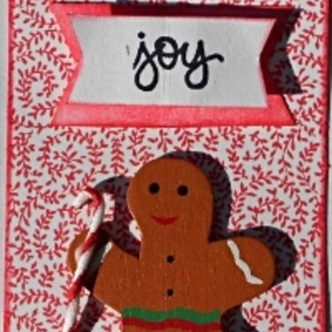 Joy Gingerbread Man Tag