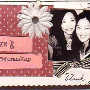 love &amp; friendship - thank you card