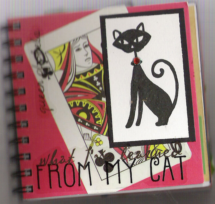 Cat mini scrapbook cover
