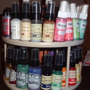 My storage of wash, inks, shimmers &amp; stains!
