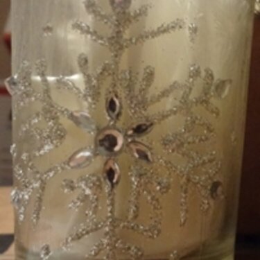 tea light jar that came with Stocking swap from chua13