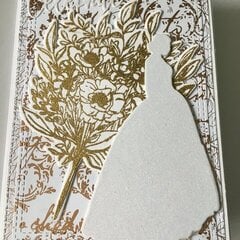 Bridal Shower Card; Showered With Love; Future MRS; Rose Gold & Pink