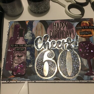 Wine Inspired Birthday Card; 60th Birthday (A Big One)!