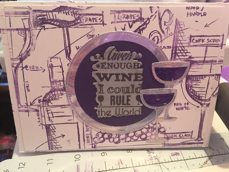 Wine Inspired Pocket Shaker Card!