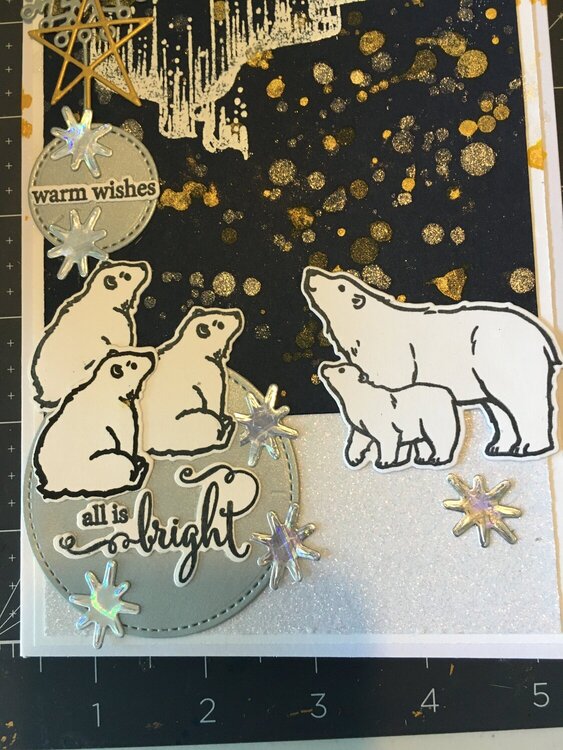 Polar Bear &amp; Aurora Holiday Card