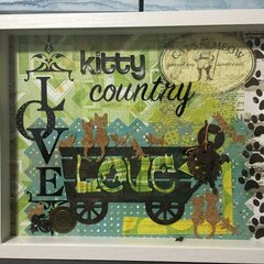 Kitty Country Scrapbook Shadow Box Page